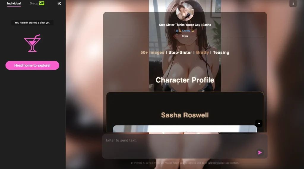 CrushOn AI screenshot: Chat