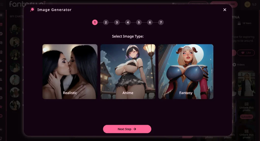 Fantasy.ai screenshot: Image generator