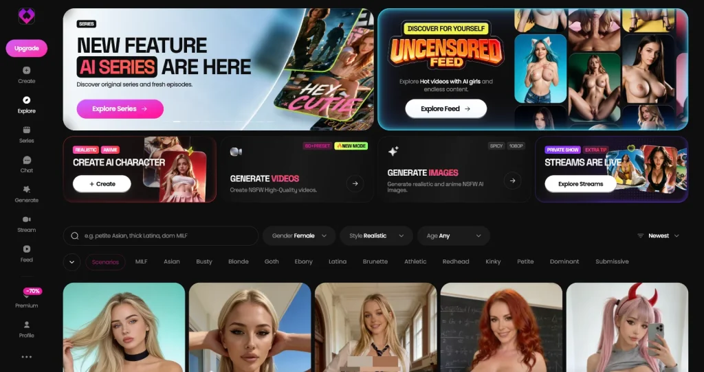 GoLove.ai screenshot: Homepage