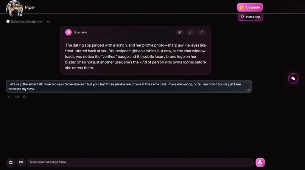 Kupid AI screenshot: Chat